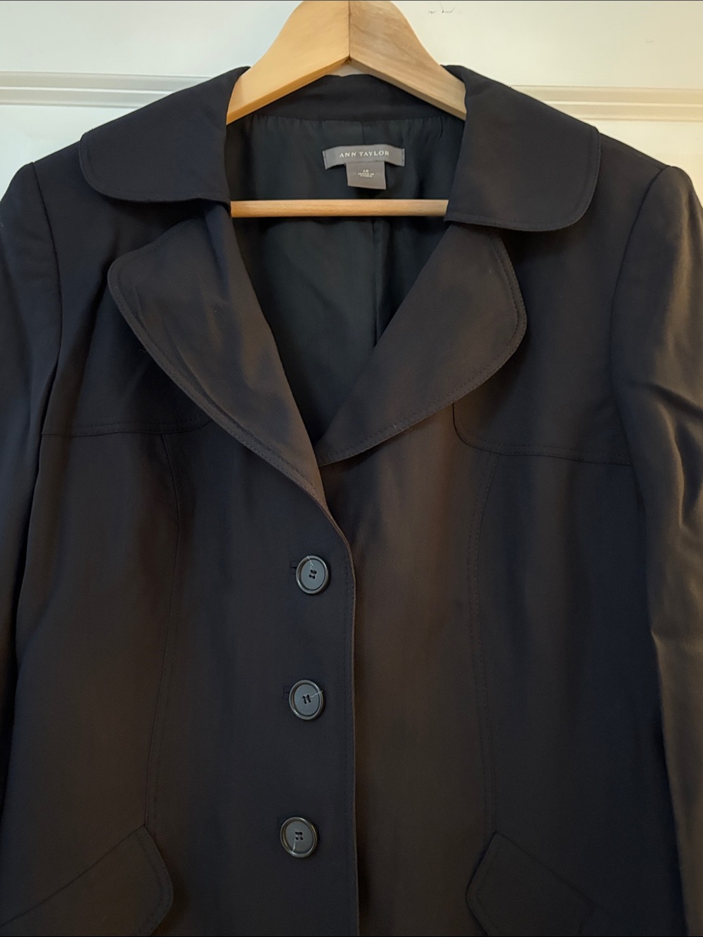 Ann Taylor Women's Navy Single-Breasted Blazer
